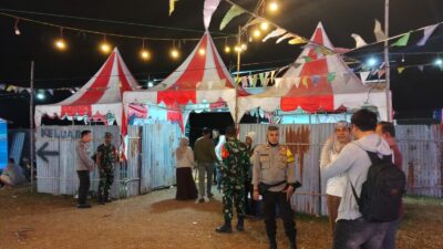 Patroli Blue Light Polsek Lambu Intensifkan Harkamtibmas, Berikan Pengamanan Pasar Malam dan Imbau Warga Jaga Keamanan
