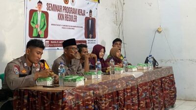 Kapolsek Madapangga di Wakili Bhabinkamtibmas Desa Dena Hadiri Seminar Mahasiswa KKN Universitas Muhammadiyah Bima