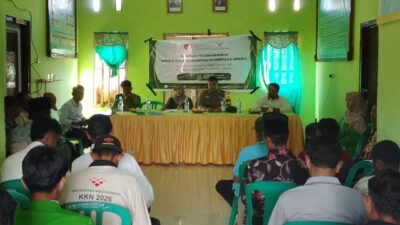 BKTM Polsek Tambora Hadiri Seminar KKN Kolaboratif UMBIMA dan UNSWA di Kantor Desa Oi Panihi