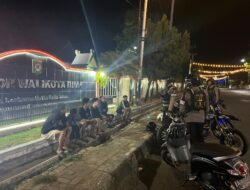 Patroli Blue Light Sat Samapta Polres Bima Kota Sambangi Pemotor, Sampaikan Imbauan Kamtibmas