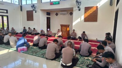 Binrohtal Rutin, Polres Bima Kota Tingkatkan Keimanan dan Integritas Personel Melalui Pembinaan Rohani