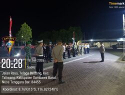 Patroli Rinjani Presisi Polda NTB, Polres Sumbawa Barat Bersama TNI dan Instansi Terkait Perkuat Kamtibmas di Akhir Pekan