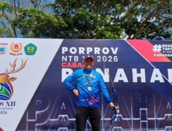 Personil Bag Logistik Polres Sumbawa Sabet Medali Emas Cabor Panahan di Porprov NTB XII 2026