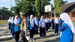 Cetak Generasi Disiplin, Satlantas Polres Lombok Barat Gelar Pelatihan PKS di SMPN 1 Labuapi