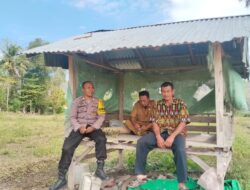 Dukung Ketahanan Pangan, Bhabinkamtibmas Desa Mumbu Dampingi Petani Siapkan Lahan Bawang Merah