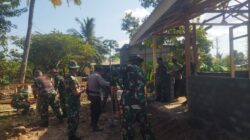 Bhabinkamtibmas Kampasi Meci Hadir Dampingi Kunjungan Pengawas TMMD ke-129 di Rumah Warga