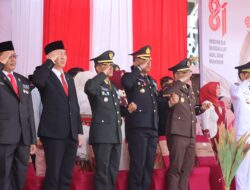 Kapolresta Lombok Tengah Hadiri Peringatan Proklamasi Kemerdekaan Indonesia ke-81 di Kantor Bupati