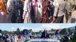 Polsek Parado Gelar Pengamanan Pawai Ta’aruf MTQ Tingkat Kecamatan Parado Ke-XI