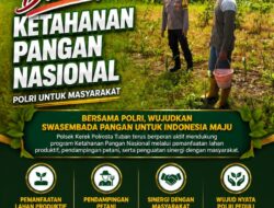 DUKUNG KETAHAN PANGAN NASIONAL, ANGGOTA POLSEK KEREK SAMBANG KE LADANG JAGUNG WARGA DESA BINAAN
