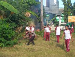 Peduli Lingkungan, Polsek Rasanae Barat Laksanakan Kurve di TPU Samping Mako
