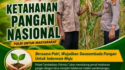 Polsek Tambakboyo Polres Tuban Turun Cek Tanaman jagung Warga di Desa Ngulahan