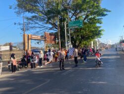 Amankan Semarak HUT RI ke-81, Polsek Empang Kawal Ketat Lomba Lari Marathon Tingkat SD dan Umum