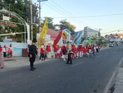 Amankan Semarak HUT RI ke-81, Jajaran Polsek Kawal Ketat Kegiatan Jalan Sehat di Kelurahan Pekat