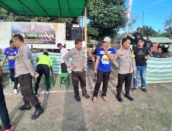 Semifinal Turnamen Karang Taruna Fajar Cup Desa, Personel Polsek Bolo Diterjunkan Gelar Pengamanan