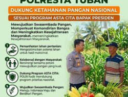 Polri Dukung Astacita, Polsek Grabagan Polresta Tuban Turun Cek Tanaman jagung milik Warga di Desa Grabagan