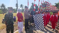 Amankan 88 Regu Pelajar, Kapolsek Buer Kawal Ketat Lomba Gerak Jalan Tepat Waktu Tingkat SD dan SMP