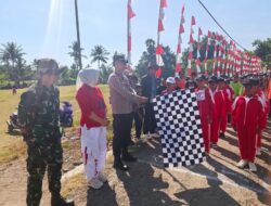 Amankan 88 Regu Pelajar, Kapolsek Buer Kawal Ketat Lomba Gerak Jalan Tepat Waktu Tingkat SD dan SMP
