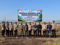 Gerakan Indonesia Asri Polda NTB, Kapolres Sumbawa Pimpin Penanaman Serentak 10.000 Pohon di Arena Pacuan Kuda Moyo Hilir