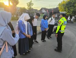 Unit Kamsel Polres Sumbawa Barat Gencarkan Edukasi Keselamatan Berlalu Lintas