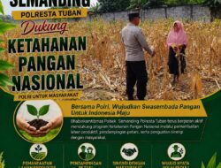 Polisi RW Polsek Senori Polresta Tuban Pantau Kodisi Tanaman Jagung Milik Warga Desa Medalem Guna Mendukung Program Ketahanan Pangan