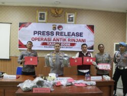 Operasi Antik Rinjani 2026: Polres Sumbawa Barat Ungkap 4 Kasus Narkotika, 6 Tersangka dan 5,4 Kg Ganja Diamankan