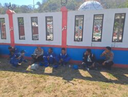 Sat Binmas Polres Bima Kota Laksanakan Cooling System dan Sosialisasi Layanan 110 di Pertamina