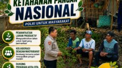 DEMI DUKUNG PROGRAM KETAHANAN PANGAN, ANGGOTA POLSEK KEREK SILATURAHMI DENGAN KELOMPOK TANI