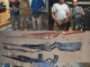 Polsek Sanggar Terima 4 Pucuk Senpira Laras panjang Yang di Serahkan Secara Sukarela Oleh Warga