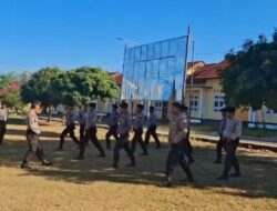 Tingkatkan Kesiapsiagaan, Kasat Samapta Polres Sumbawa Barat Pimpin Pengarahan dan Latihan Dalmas