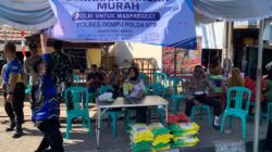 POLRES DOMPU GELAR GERAKAN PANGAN MURAH, JUAL 1,5 TON BERAS UNTUK BANTU MASYARAKAT