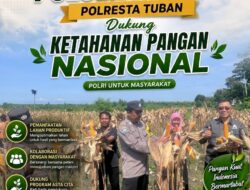 Polri Dukung Astacita, Polsek Rengel Polresta Tuban Turun Cek Tanaman Jagung Warga di Desa Pekuwon