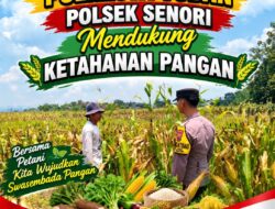 Bhabinkamtibmas Polsek Senori Polresta Tuban Pantau Tanaman Jagung Warga Desa Leran Guna Dukung Ketahanan Pangan Nasional