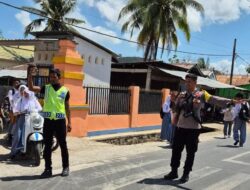 Cegah Tawuran Pelajar, Bhabinkamtibmas Polsek Monta Laksanakan Penjagaan dan Gatur Lalin di SMAN 2 Monta