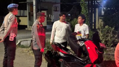 Gabungan Fungsi Piket Polres Sumbawa Barat Gelar KRYD Ciptakan Kondusivitas Yang Aman