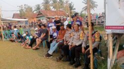Amankan Turnamen Mini Soccer Keymas Cup III di Desa Gapit, Polsek Empang Beri Imbauan Kamtibmas