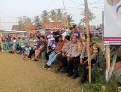 Amankan Turnamen Mini Soccer Keymas Cup III di Desa Gapit, Polsek Empang Beri Imbauan Kamtibmas