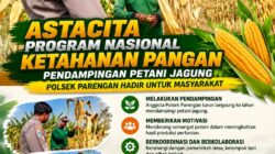 Polsek Parengan Polresta Tuban Pantau Lahan Jagung Warga Desa Ngawun Dukung Program Astacita