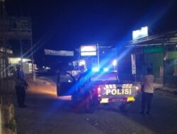 Patroli Malam di Jam Rawan Polsek Woha Sambangi Pemukiman Warga Hingga Lokasi Minim Penerangan
