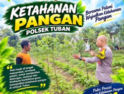 Bhabinkamtibmas Polsek Tuban Sambang Petani, Dukung Ketahanan Pangan