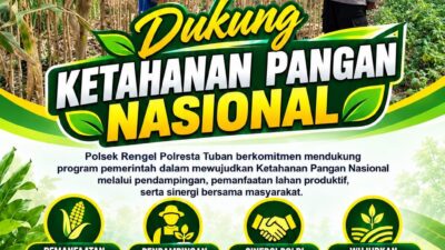 Polri Dukung Astacita, Polsek Rengel Polresta Tuban Turun Cek Tanaman Jagung Warga di Desa Rengel