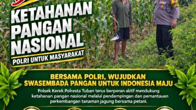 POLSEK KEREK POLRESTA TUBAN DUKUNG KETAHANAN PANGAN NASIONAL MELALUI PROGRAM ASTA CITA