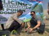 WAKAPOLRES DOMPU PIMPIN KEGIATAN GREEN POLICING, 200 BIBIT POHON DITANAM DI AREA POLSEK DOMPU